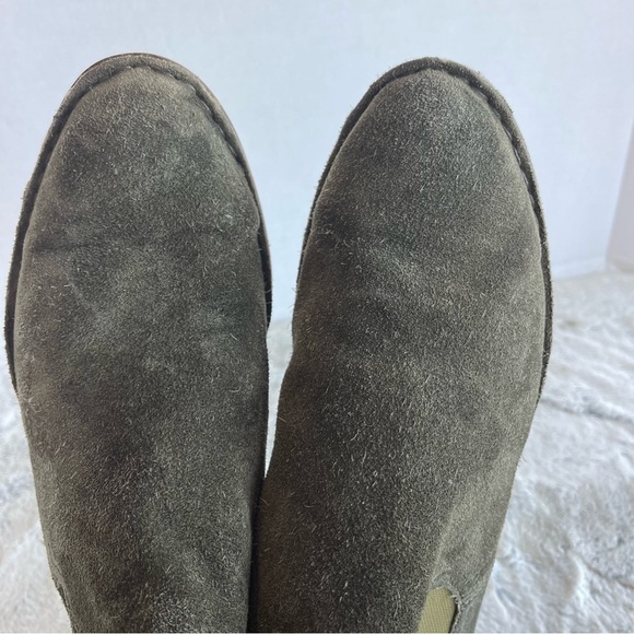 Trask Allison Ankle Boots Green Suede Leather Women Size 7.0 - Picture 13 of 14